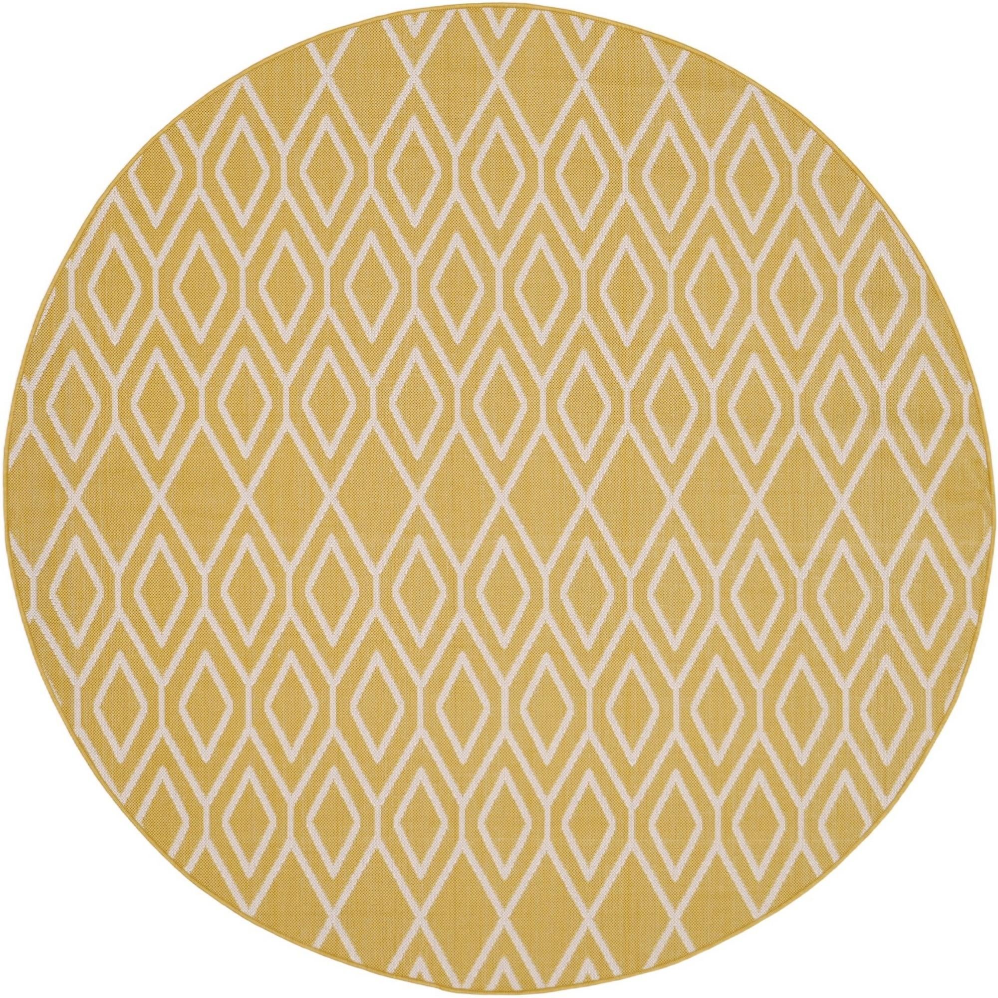 7' x 7' Easy-Clean Jill Zarin Indoor / Outdoor Round Rug