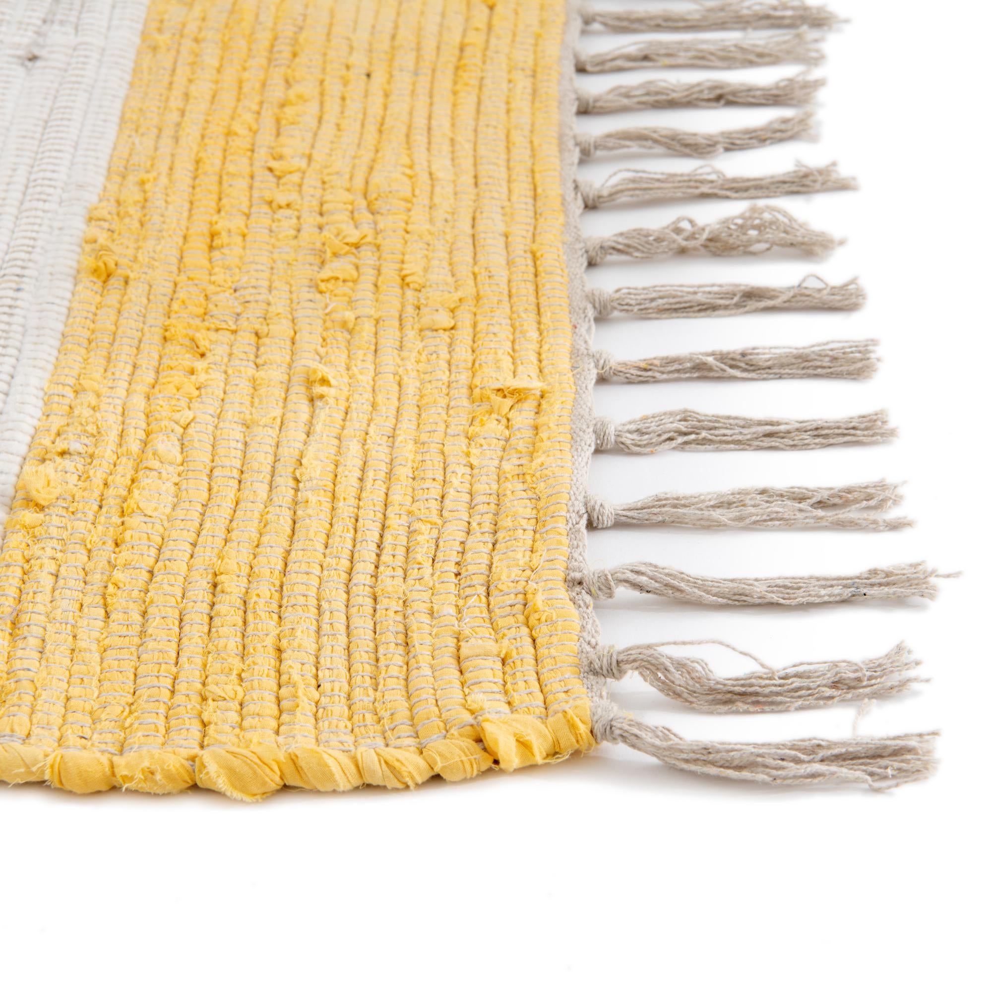 5' 1 x 5' 1 Hand Woven Chindi Rag Square Rug