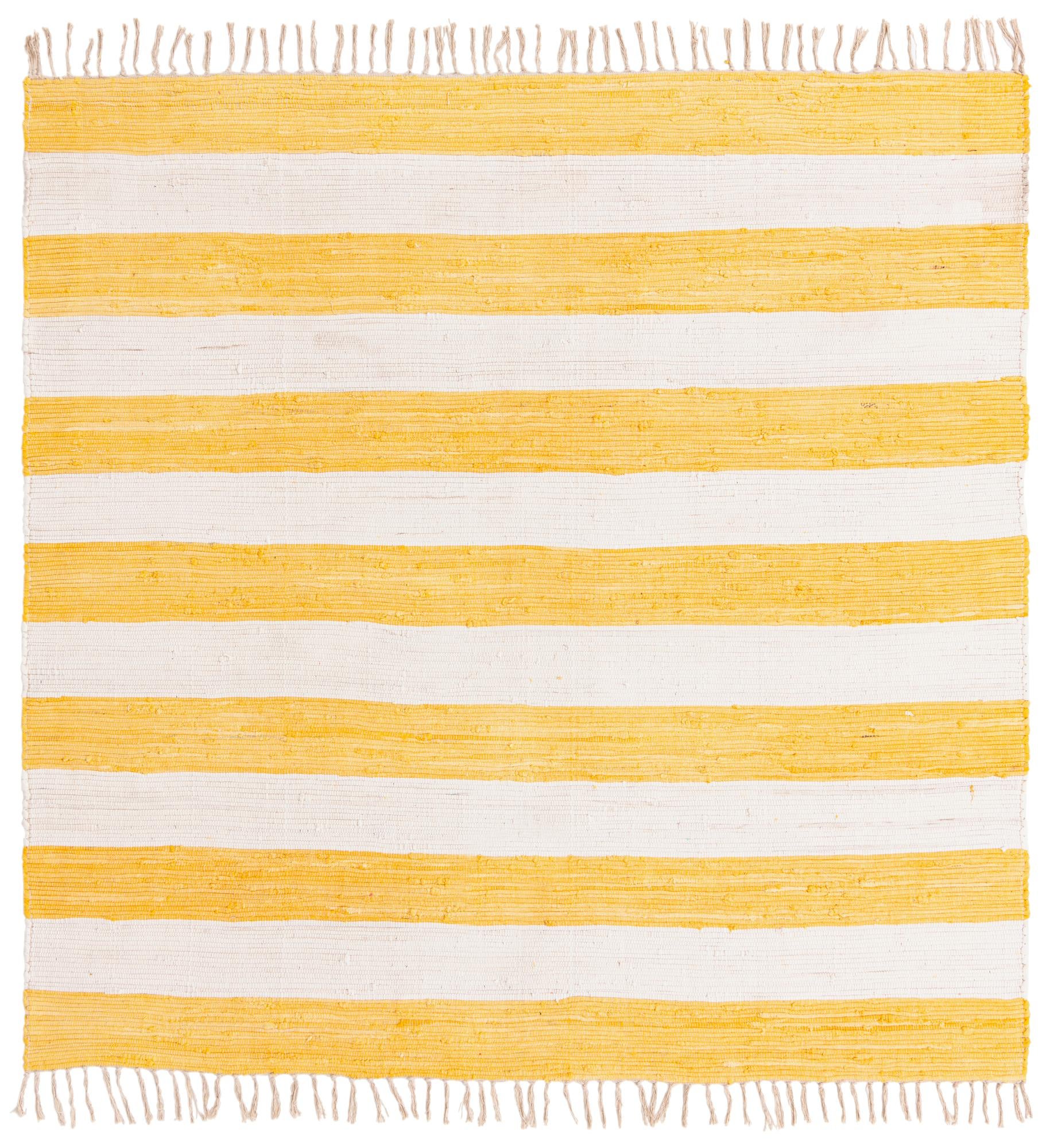 7' 10 x 7' 10 Hand Woven Chindi Rag Square Rug