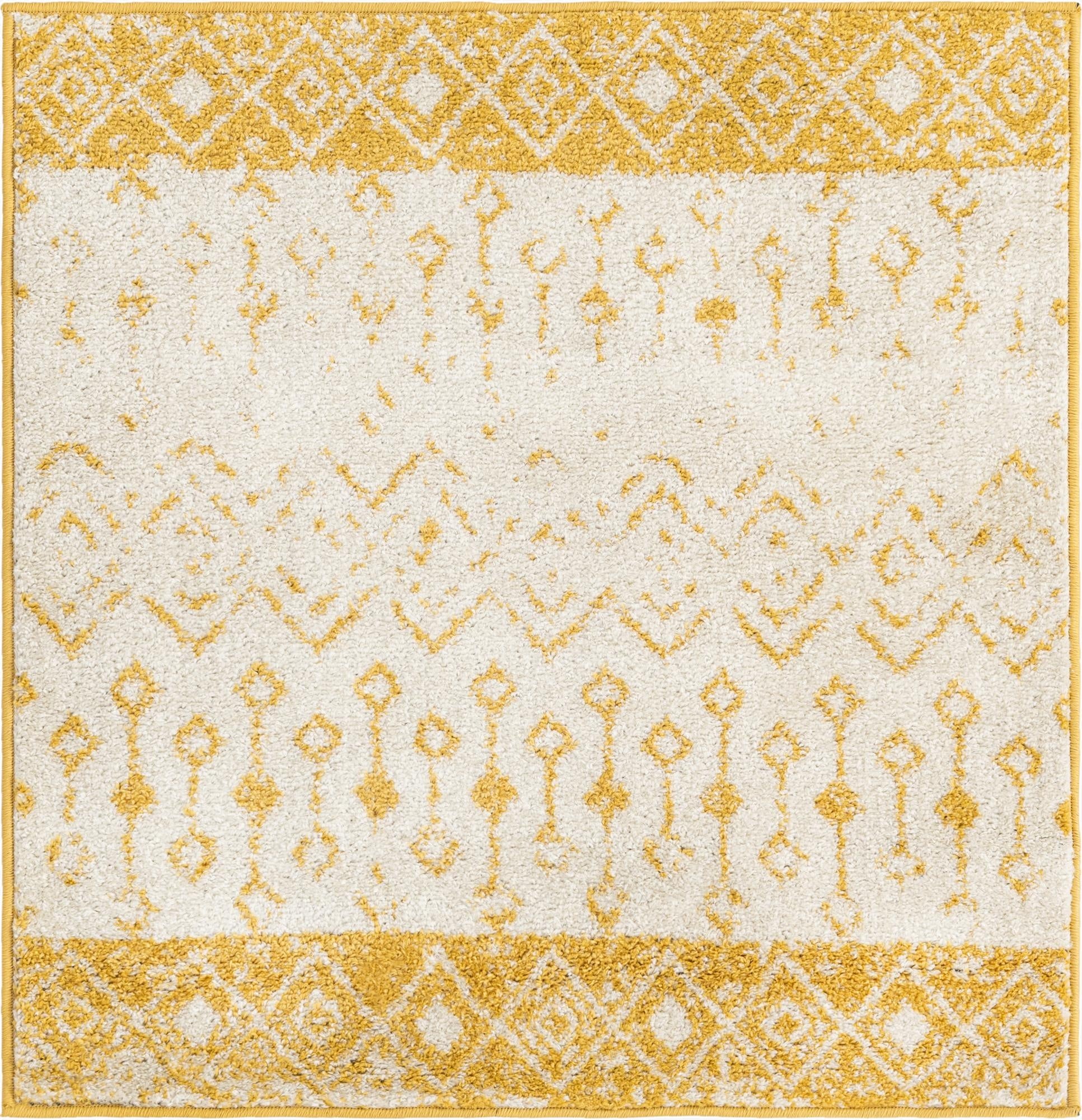 3' x 3' Moroccan Trellis Square Rug