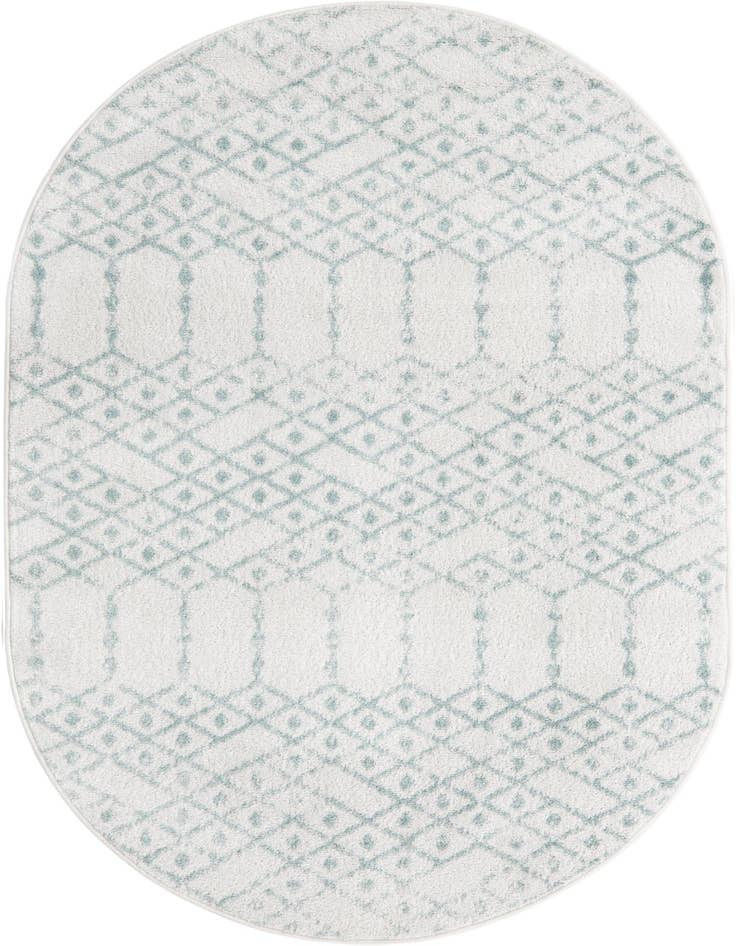 Detail image of 4' x 6' Paxon Trellis Oval Rug