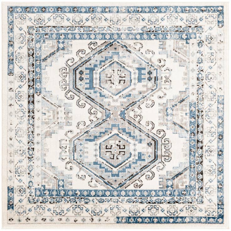 Detail image of 5' 3 x 5' 3 Charlotte Square Rug