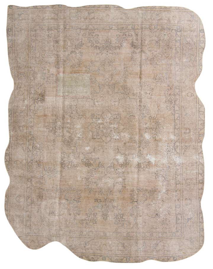 9' 6 x 13' 3 Hand Knotted Ultra Vintage Persian Wool Rug