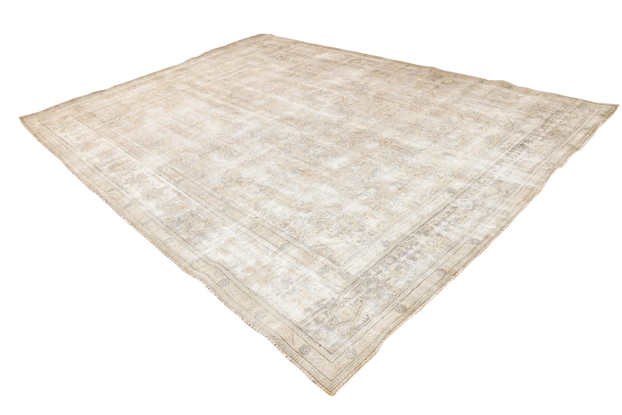 9' 7 x 12' 7 Hand Knotted Ultra Vintage Persian Wool Rug
