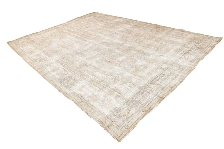 Detail image of 9' 7 x 12' 7 Hand Knotted Ultra Vintage Persian Wool Rug