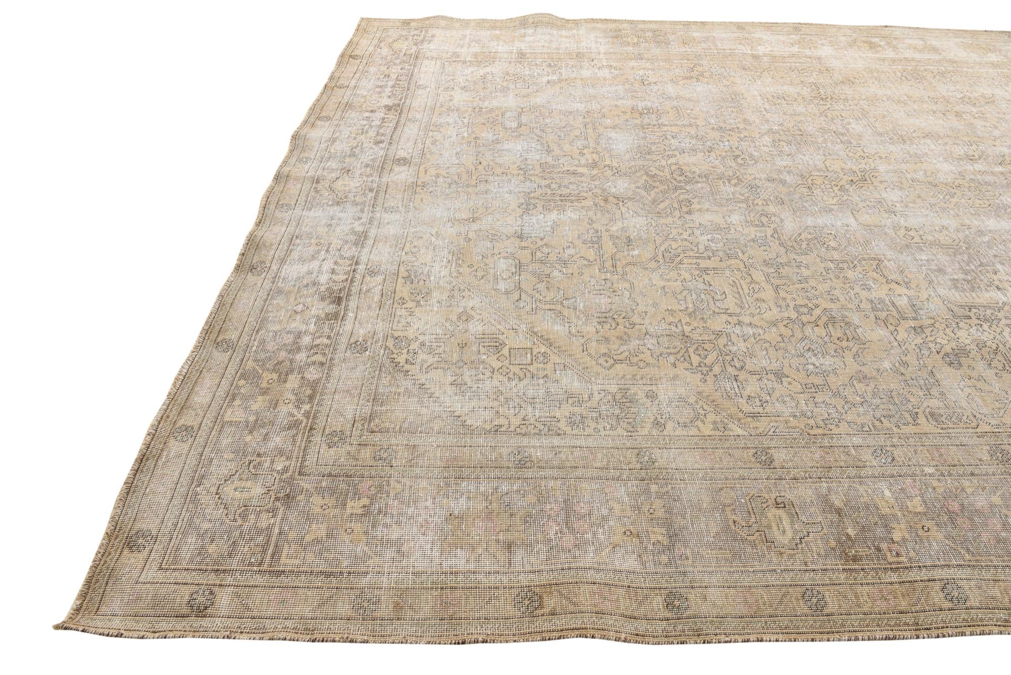 9' 7 x 12' 7 Hand Knotted Ultra Vintage Persian Wool Rug