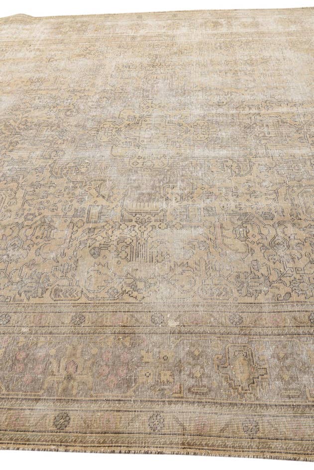 Detail image of 9' 7 x 12' 7 Hand Knotted Ultra Vintage Persian Wool Rug