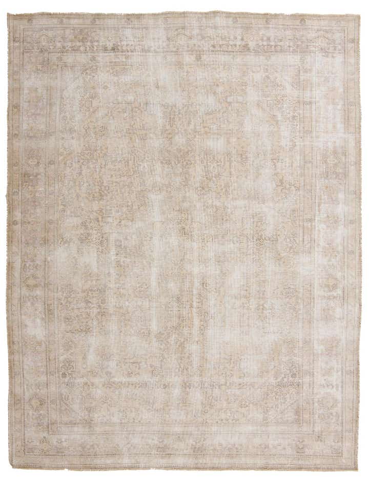 9' 7 x 12' 7 Hand Knotted Ultra Vintage Persian Wool Rug