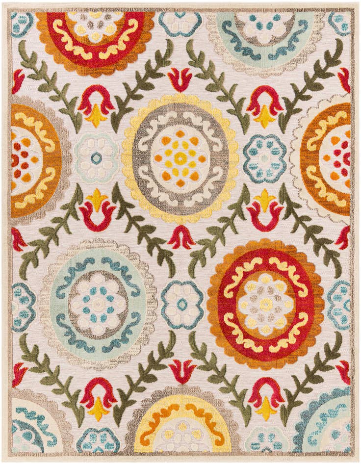 Detail image of 7' 10 x 7' 10 Easy-Clean Casablanca Indoor / Outdoor Square Rug