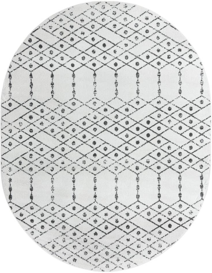 Detail image of 7' 10 x 10' Paxon Trellis Oval Rug