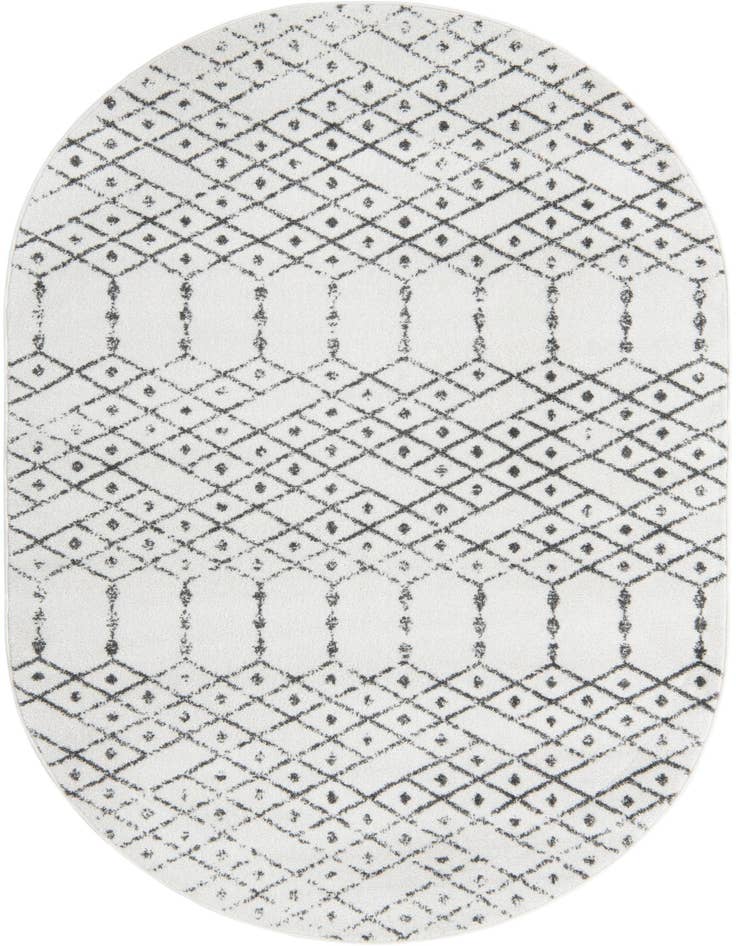 Detail image of 5' 3 x 8' Paxon Trellis Oval Rug