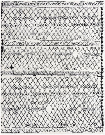 Ivory Black Morocco Rug