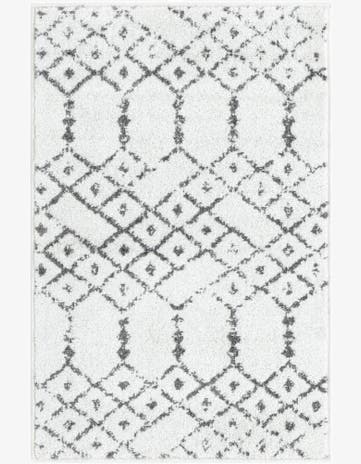 Ivory Black Paxon Trellis Rug