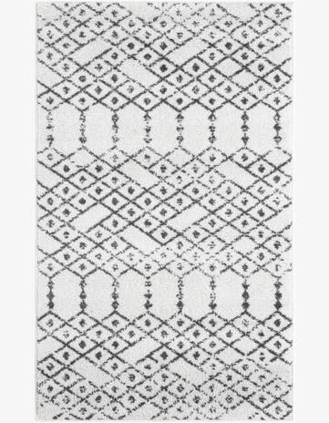 Ivory Black Paxon Trellis Rug