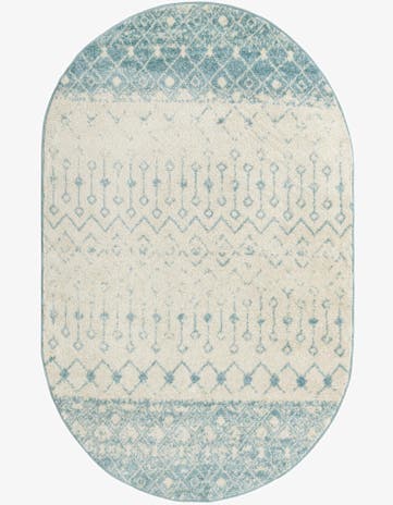 5' 3 x 8' Moroccan Trellis Oval Rug