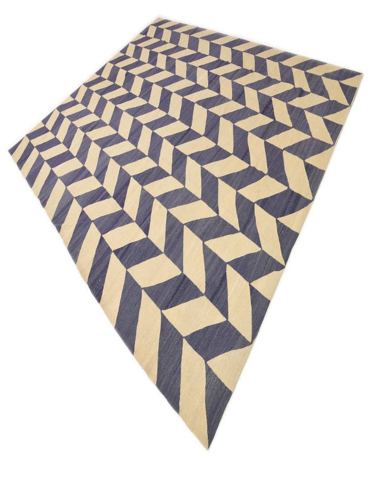 Detail image of 10' 5 x 13'  Hand Woven Kilim Modern Wool Rug