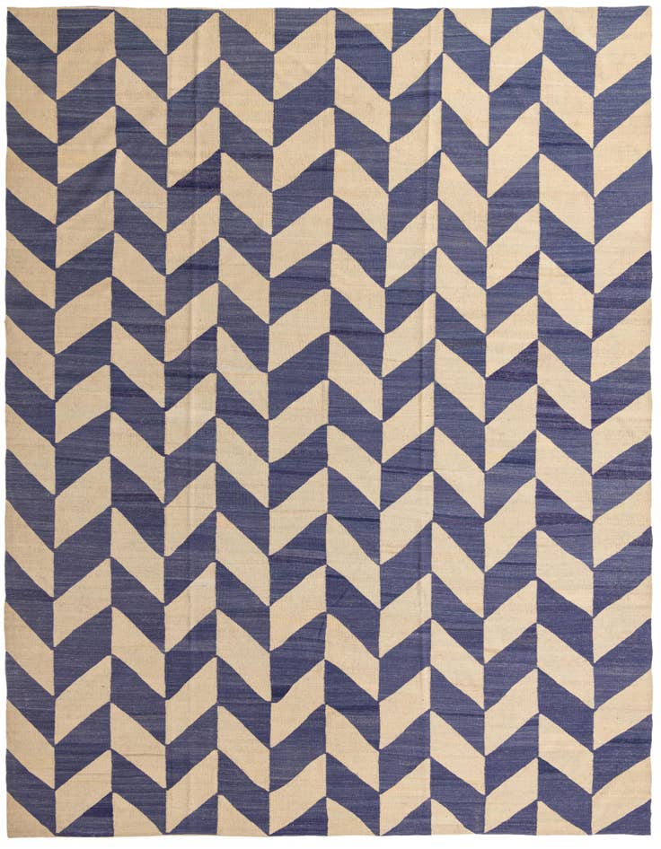 Detail image of 10' 5 x 13' Hand Woven Kilim Modern Wool Rug