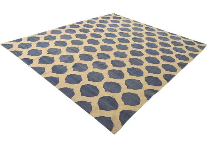 8' 5 x 9' 9 Hand Woven Kilim Modern Wool Rug