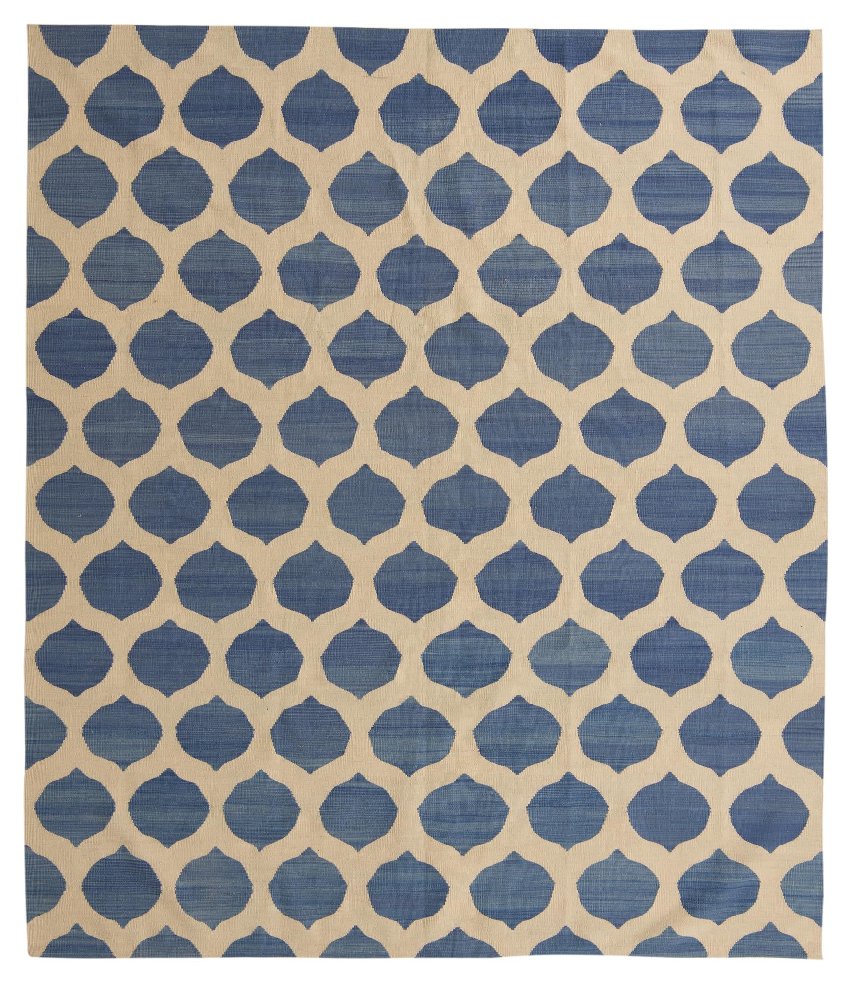 8' 5 x 9' 9 Hand Woven Kilim Modern Wool Rug