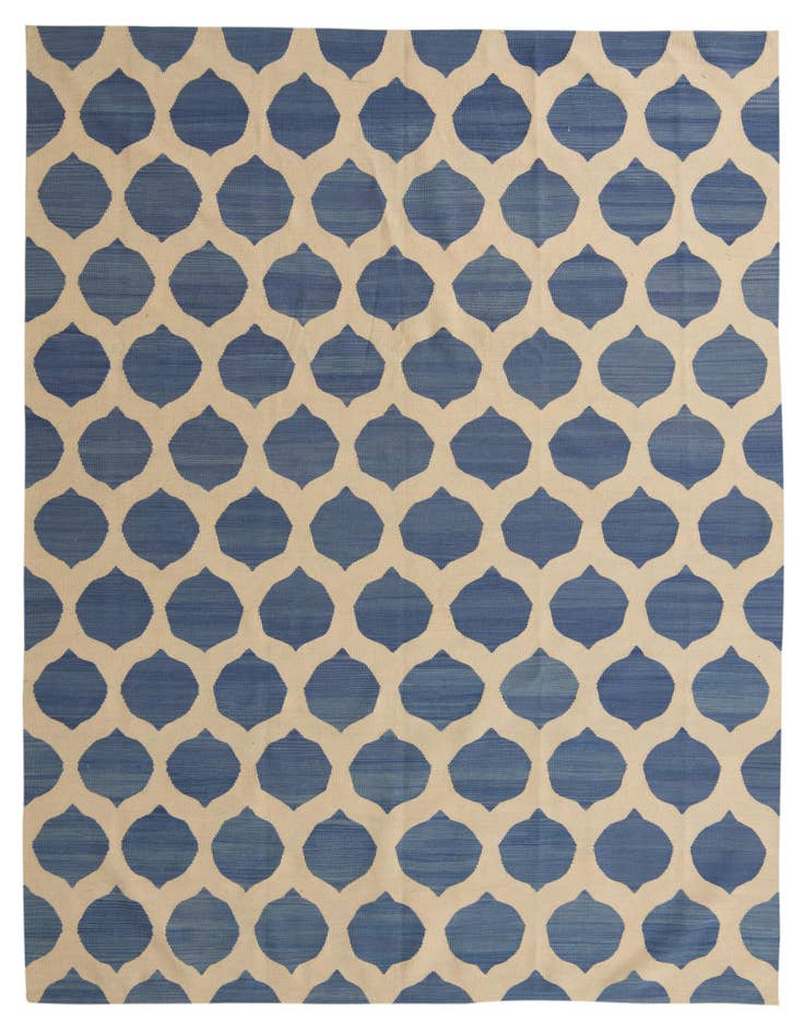 Detail image of 8' 5 x 9' 9 Hand Woven Kilim Modern Wool Rug