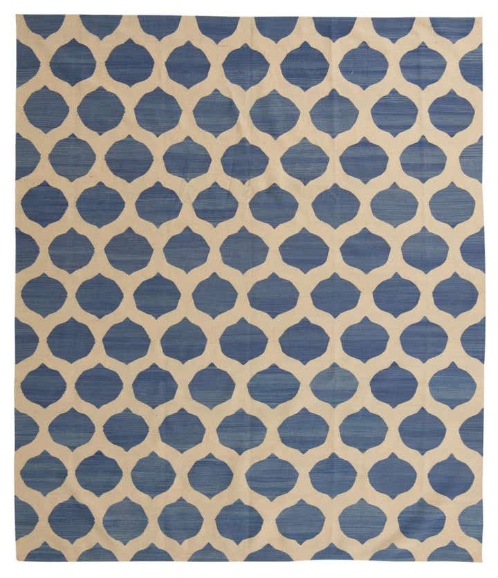 8' 5 x 9' 9 Hand Woven Kilim Modern Wool Rug