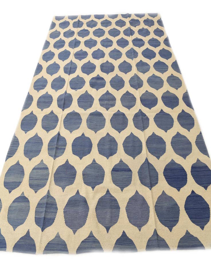 Detail image of 8' 5 x 9' 8  Hand Woven Kilim Modern Wool Rug