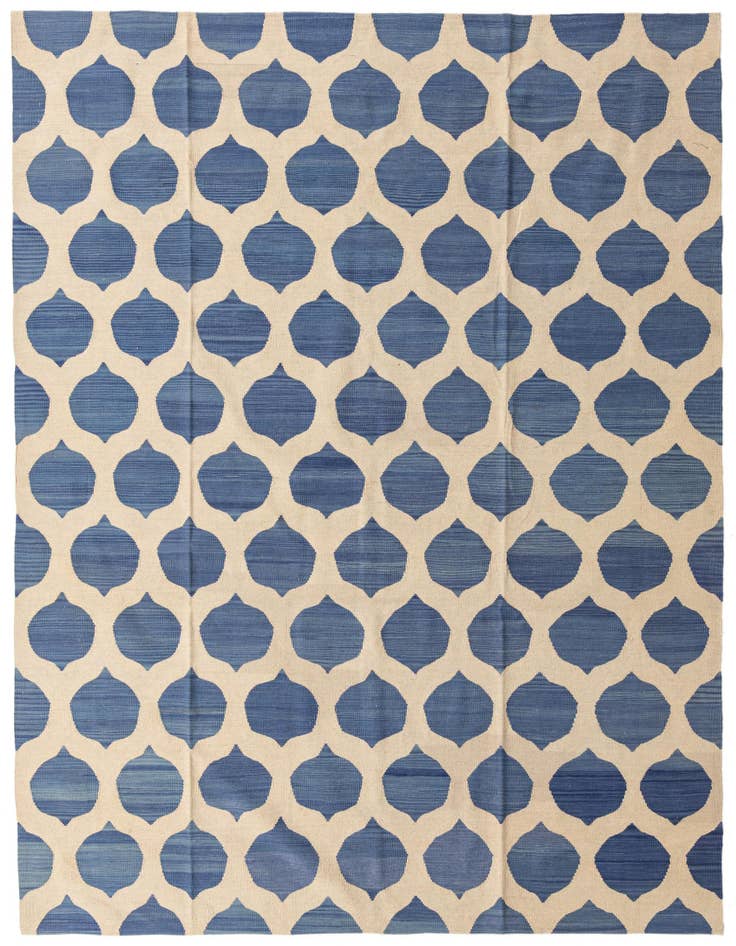 Detail image of 8' 5 x 9' 8 Hand Woven Kilim Modern Wool Rug