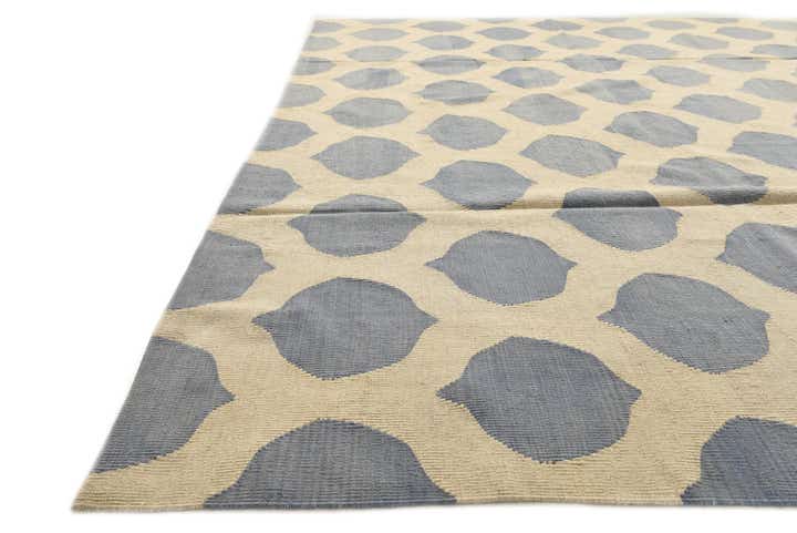 8' 6 x 9' 8 Hand Woven Kilim Modern Wool Rug
