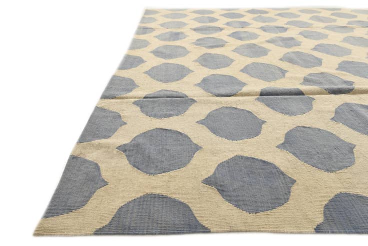 Detail image of 8' 6 x 9' 8 Hand Woven Kilim Modern Wool Rug