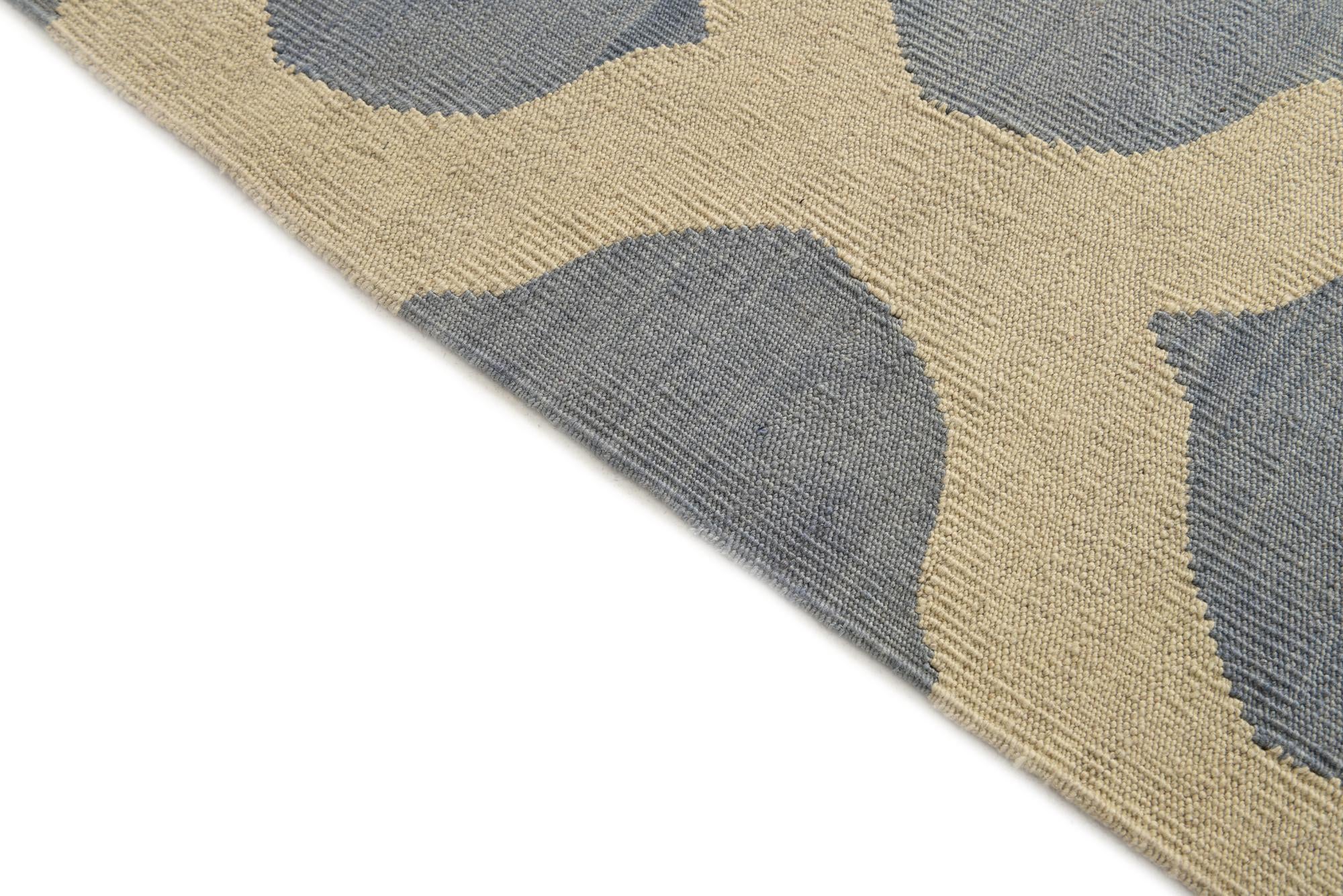 8' 6 x 9' 8 Hand Woven Kilim Modern Wool Rug