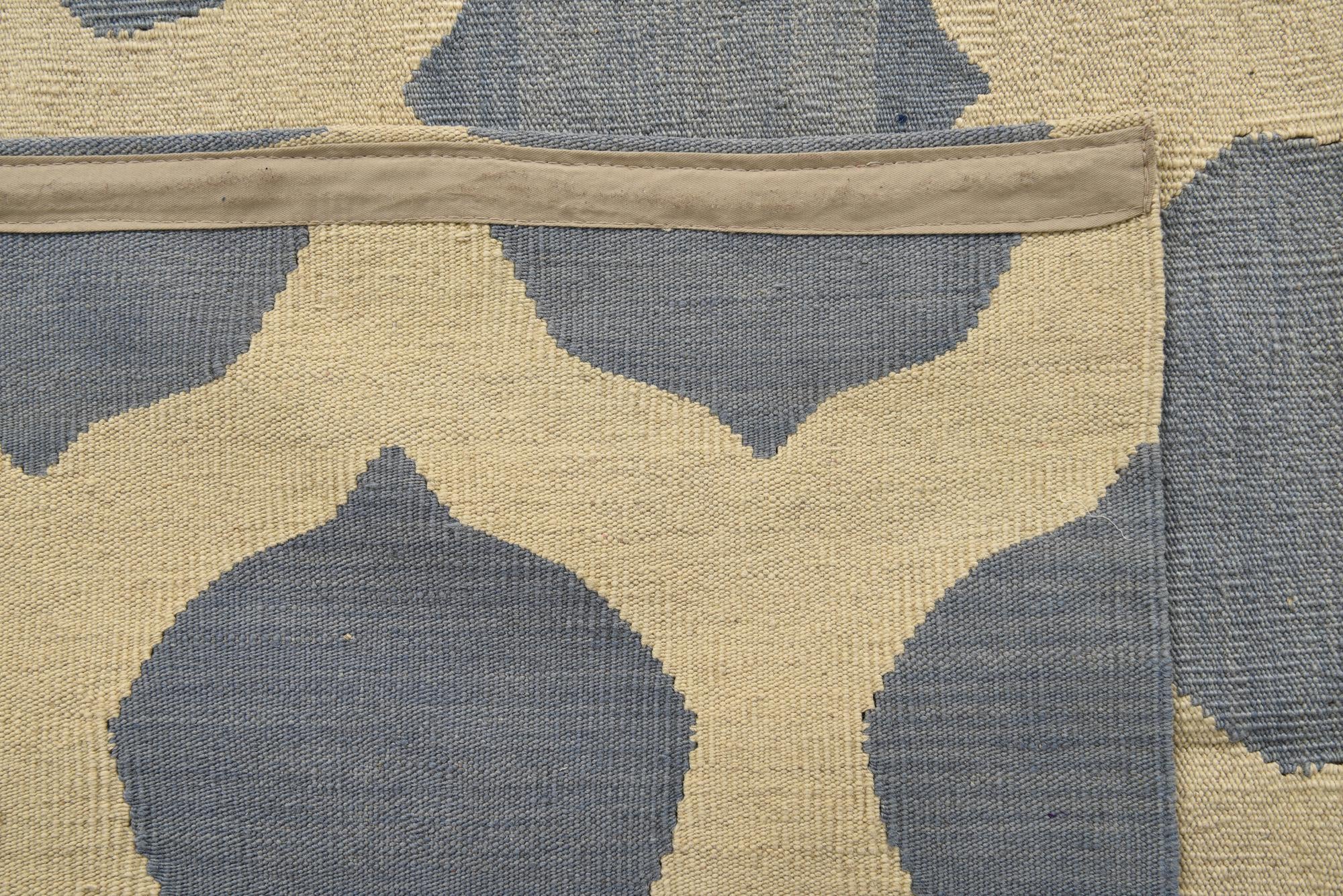8' 6 x 9' 8 Hand Woven Kilim Modern Wool Rug