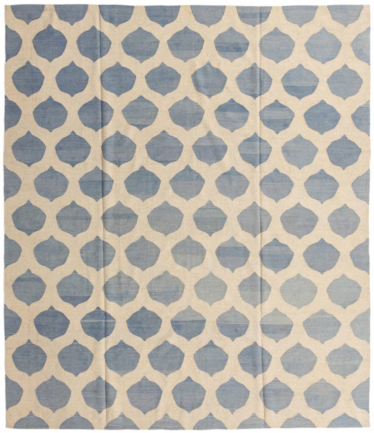 Detail image of 8' 6 x 9' 8 Hand Woven Kilim Modern Wool Rug