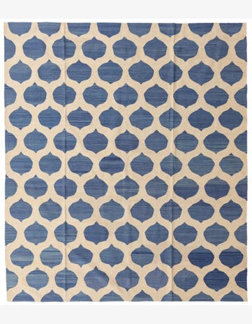 8' 5 x 9' 8 Hand Woven Kilim Modern Wool Rug