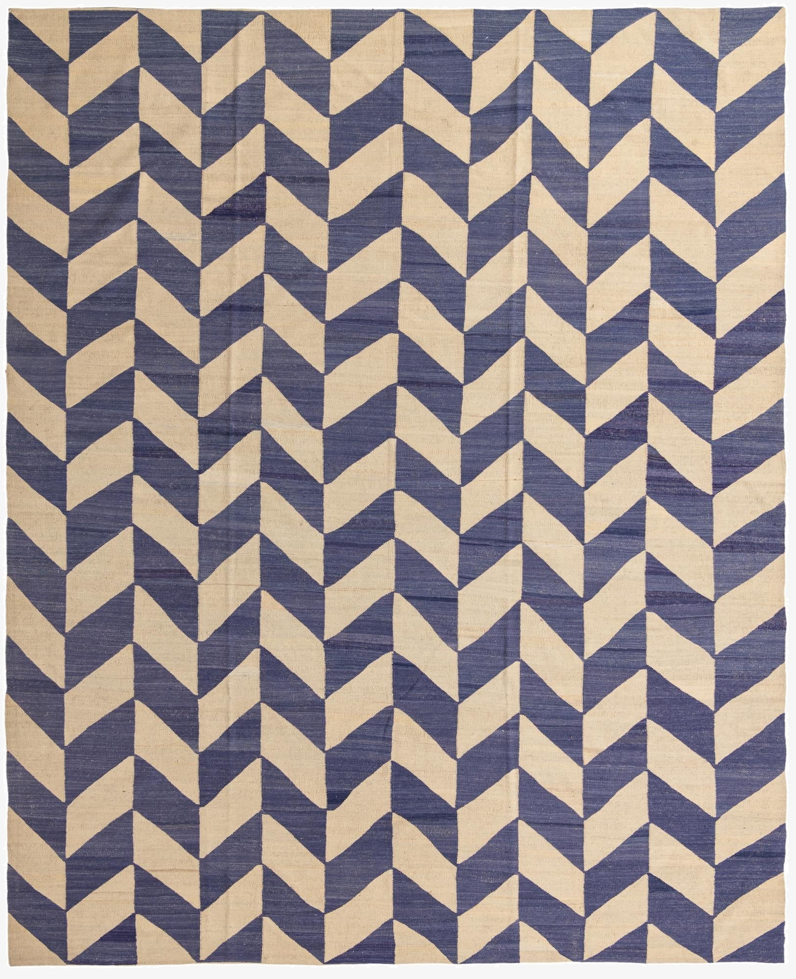 10' 5 x 13'  Hand Woven Kilim Modern Wool Rug