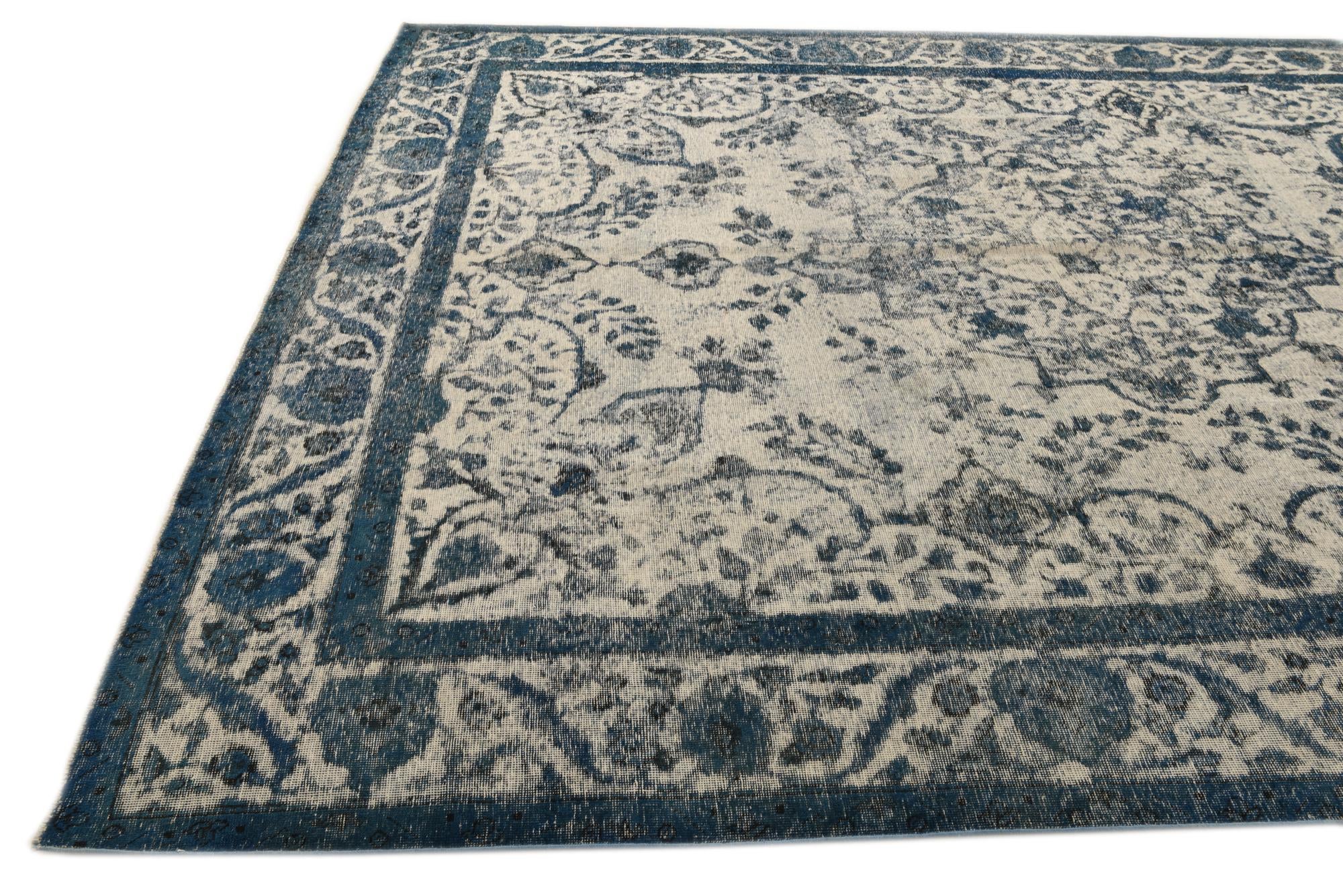 9' 10 x 12' 4 Hand Knotted Ultra Vintage Persian Wool Rug
