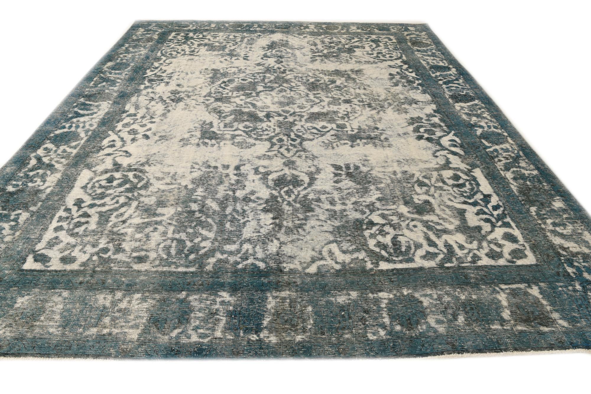 9' 4 x 12' 6 Hand Knotted Ultra Vintage Persian Wool Rug