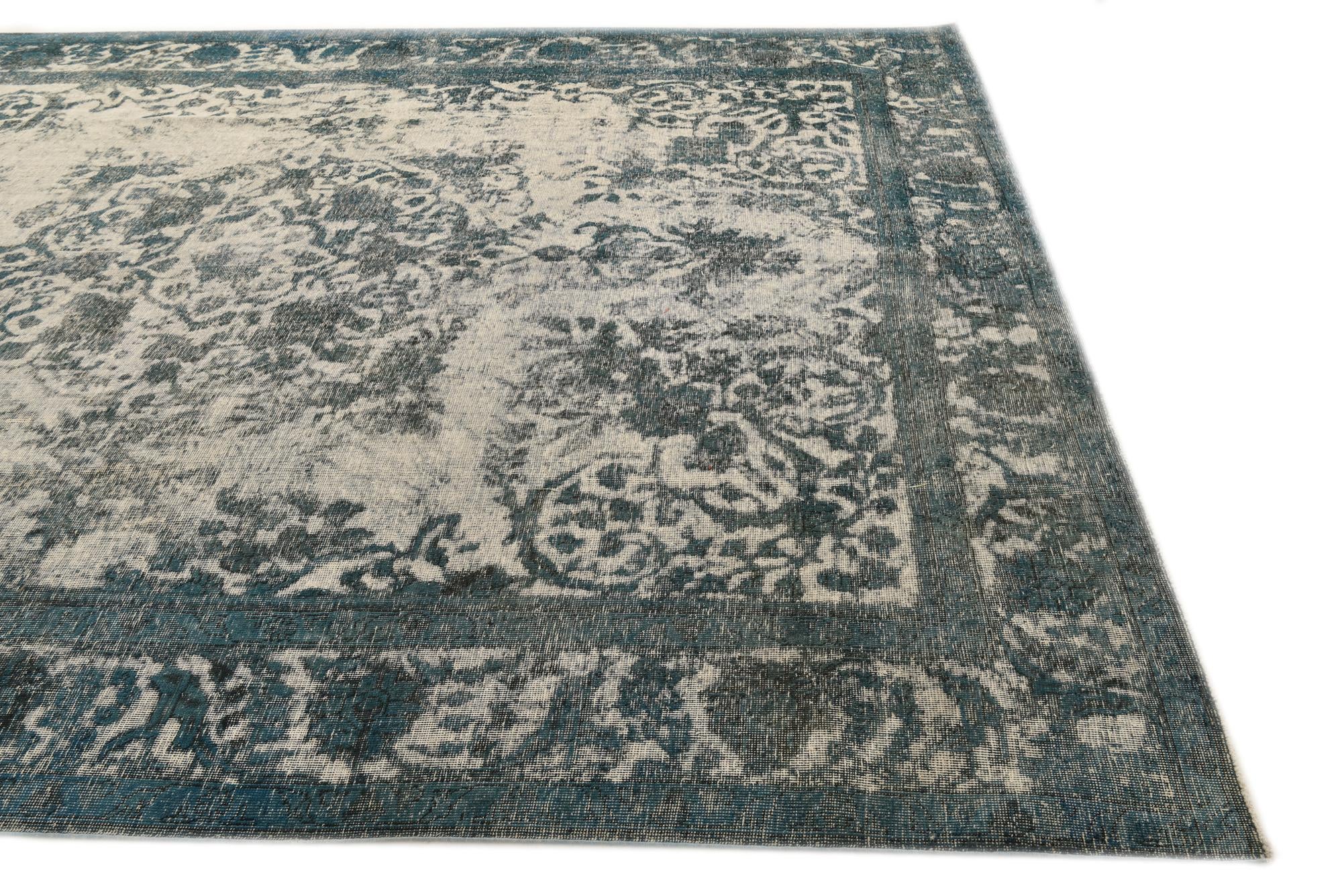 9' 4 x 12' 6 Hand Knotted Ultra Vintage Persian Wool Rug