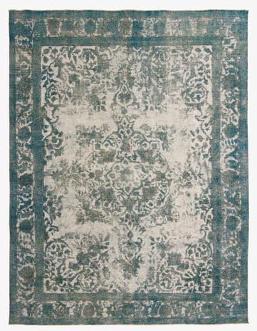 9' 4 x 12' 6 Hand Knotted Ultra Vintage Persian Wool Rug