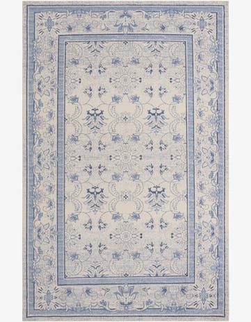 Ivory Blue Vista Rug