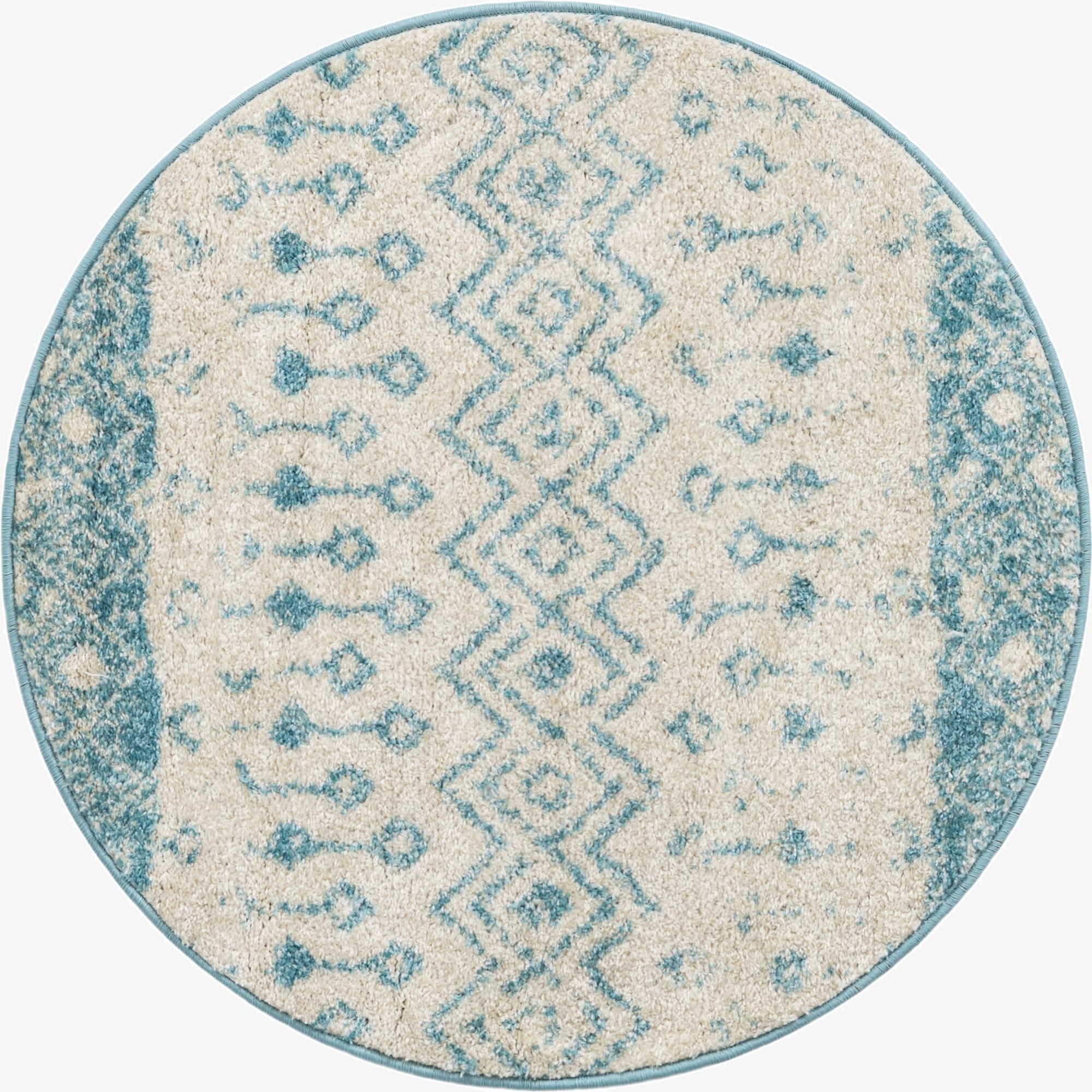 3' x 3' Moroccan Trellis Round Rug