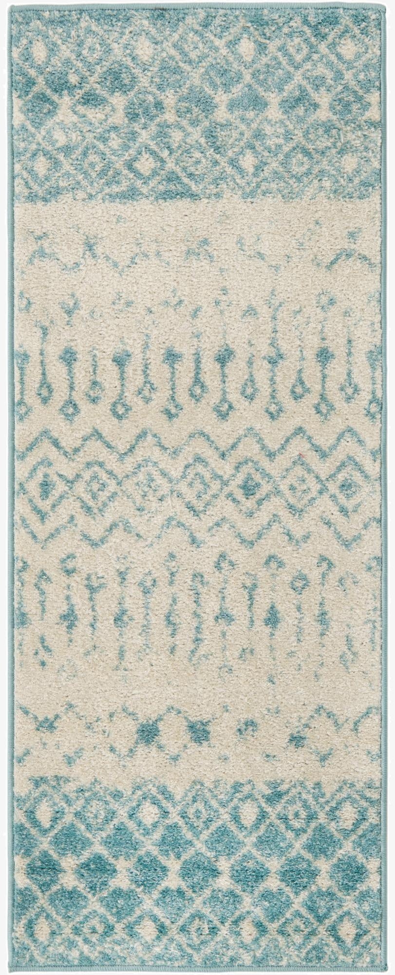 2' x 5' 3 Moroccan Trellis Runner Rug