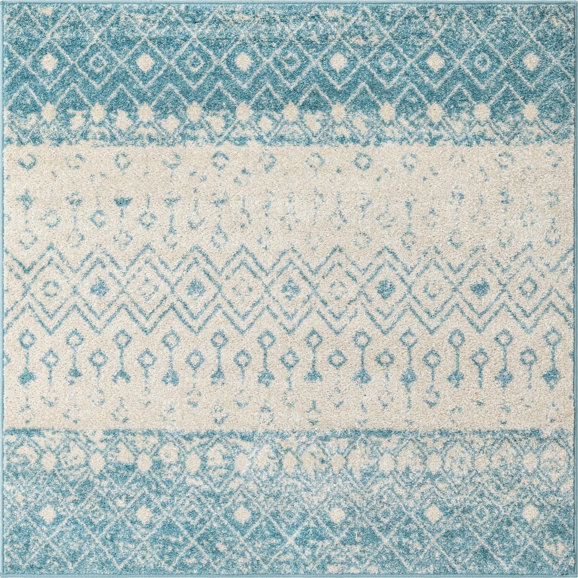 5' 3 x 5' 3 Moroccan Trellis Square Rug