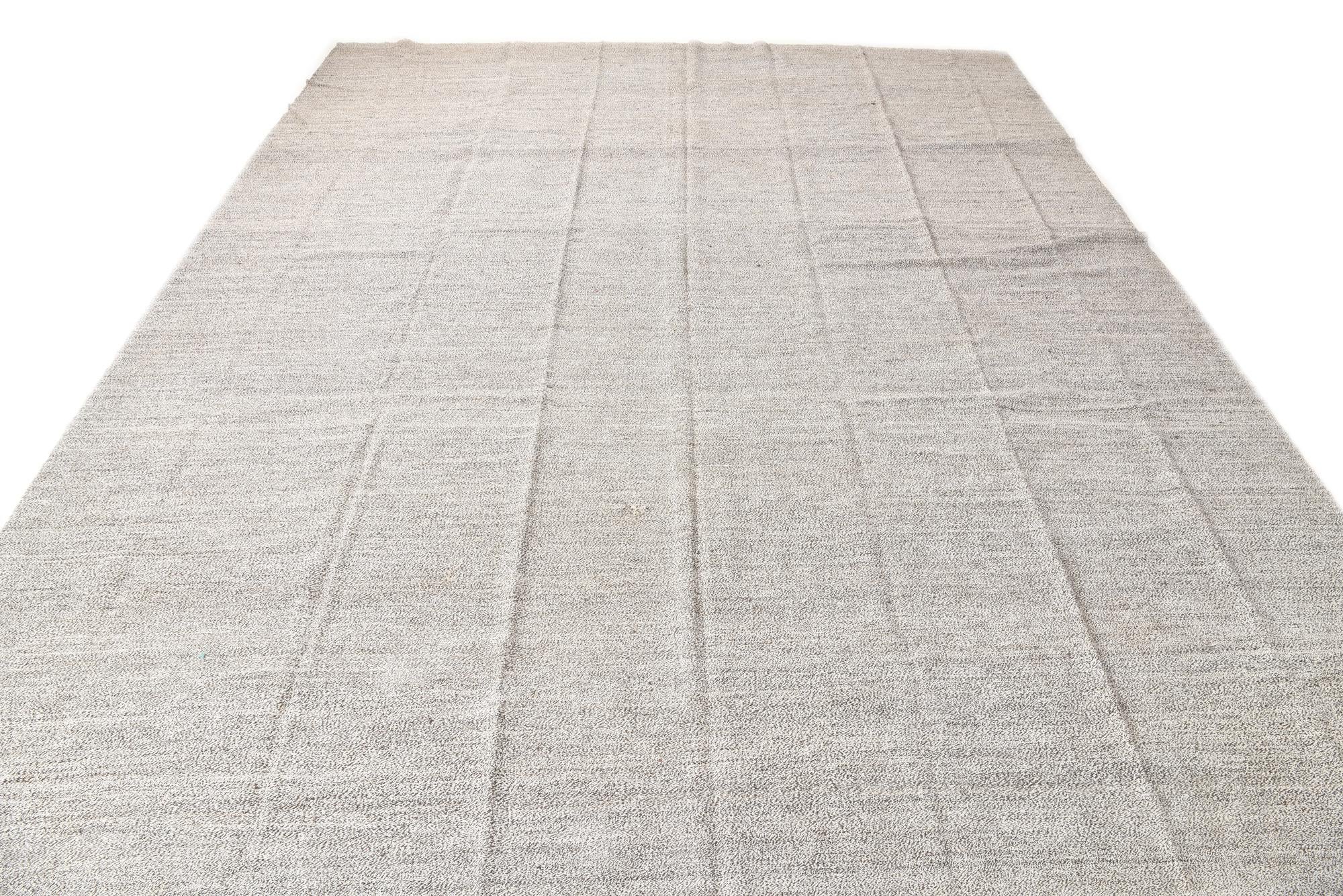 13' 11 x 18' 4 Hand Woven Kilim Modern Wool Rug