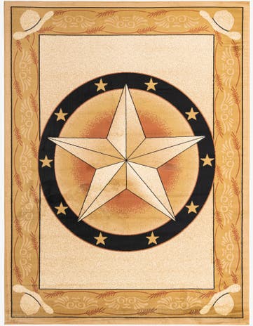 Ivory Brown Pioneer Rug