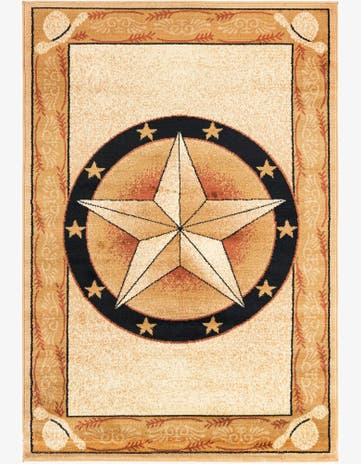 Ivory Brown Pioneer Rug