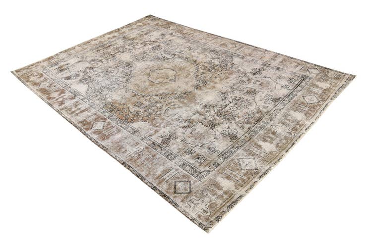 Detail image of 6' 4 x 9' 4 Hand Knotted Ultra Vintage Persian Wool Rug