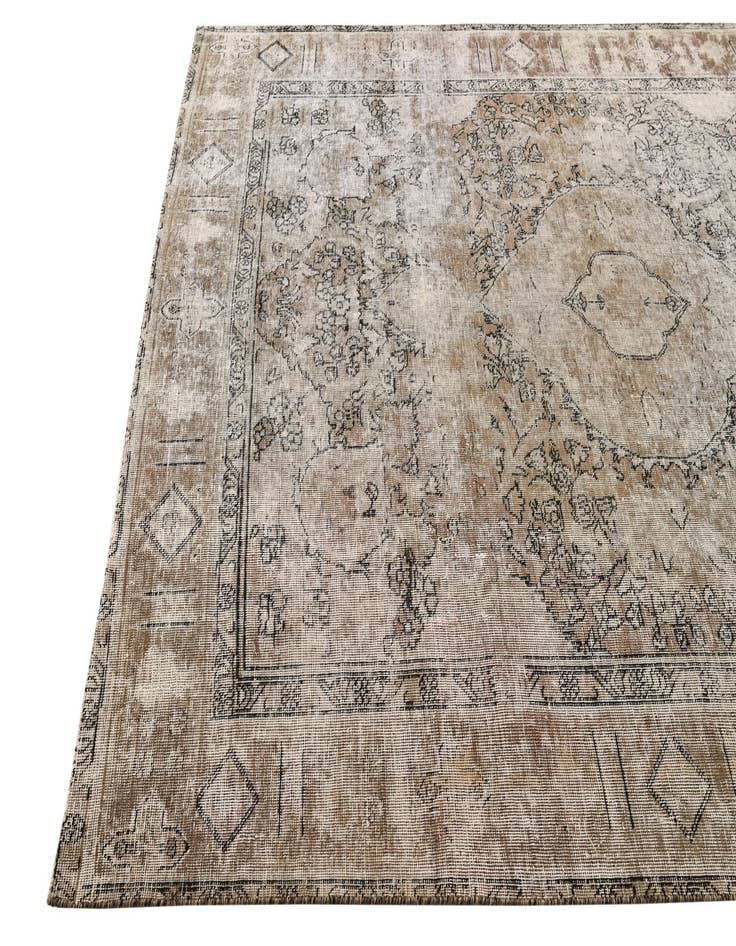 Detail image of 6' 4 x 9' 4  Hand Knotted Ultra Vintage Persian Wool Rug