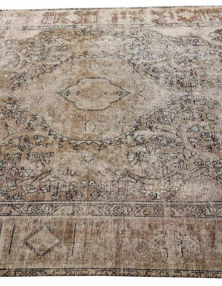 Detail image of 6' 4 x 9' 4  Hand Knotted Ultra Vintage Persian Wool Rug