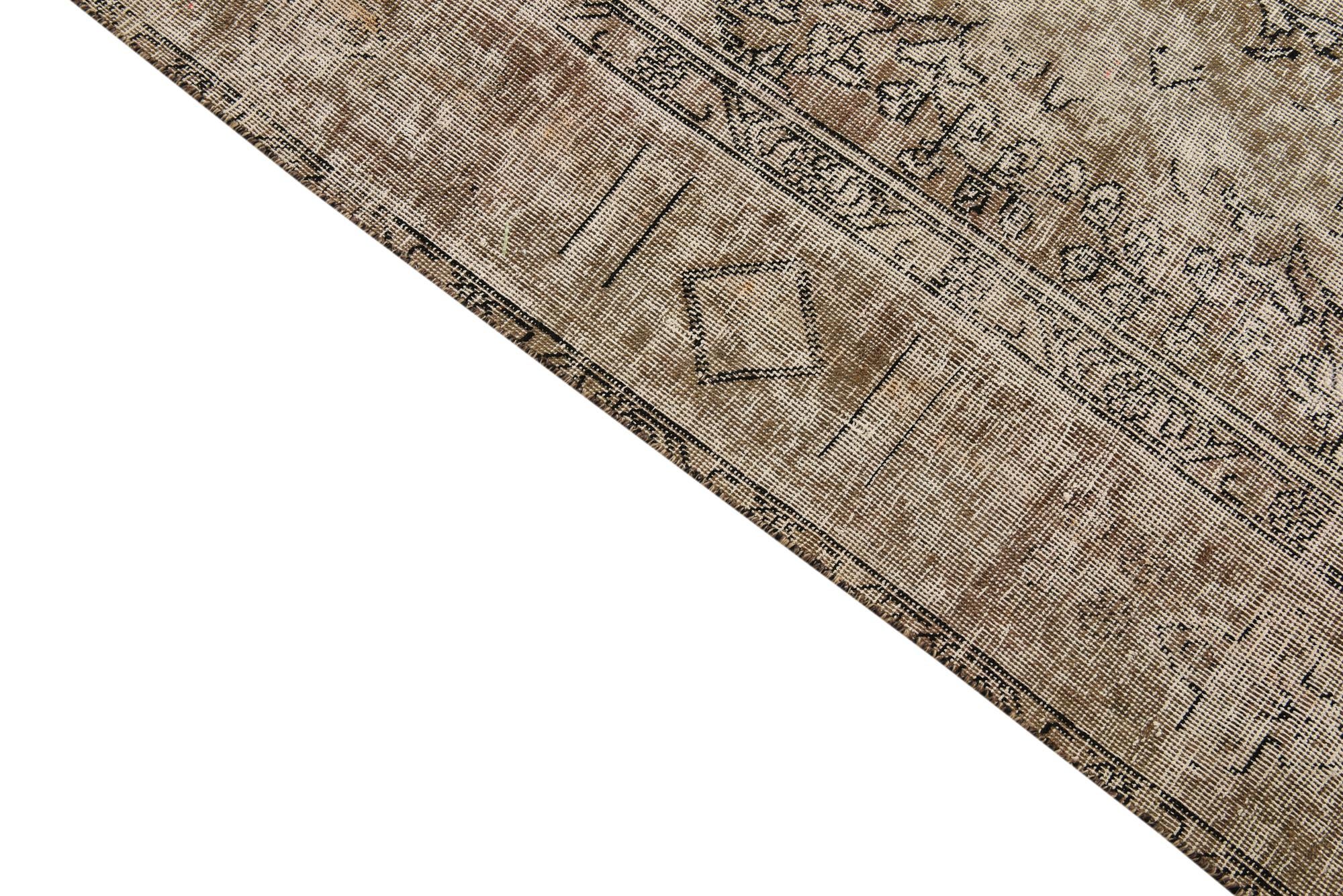6' 4 x 9' 4 Hand Knotted Ultra Vintage Persian Wool Rug