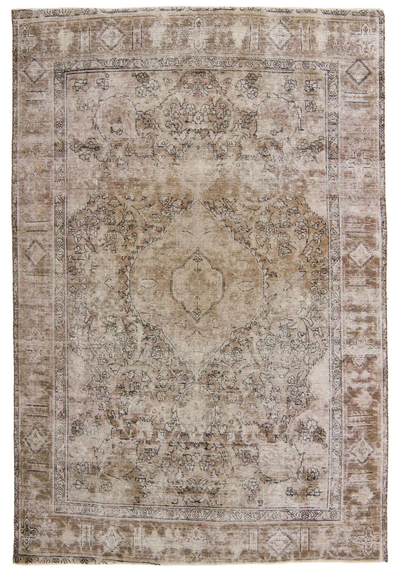 6' 4 x 9' 4 Hand Knotted Ultra Vintage Persian Wool Rug